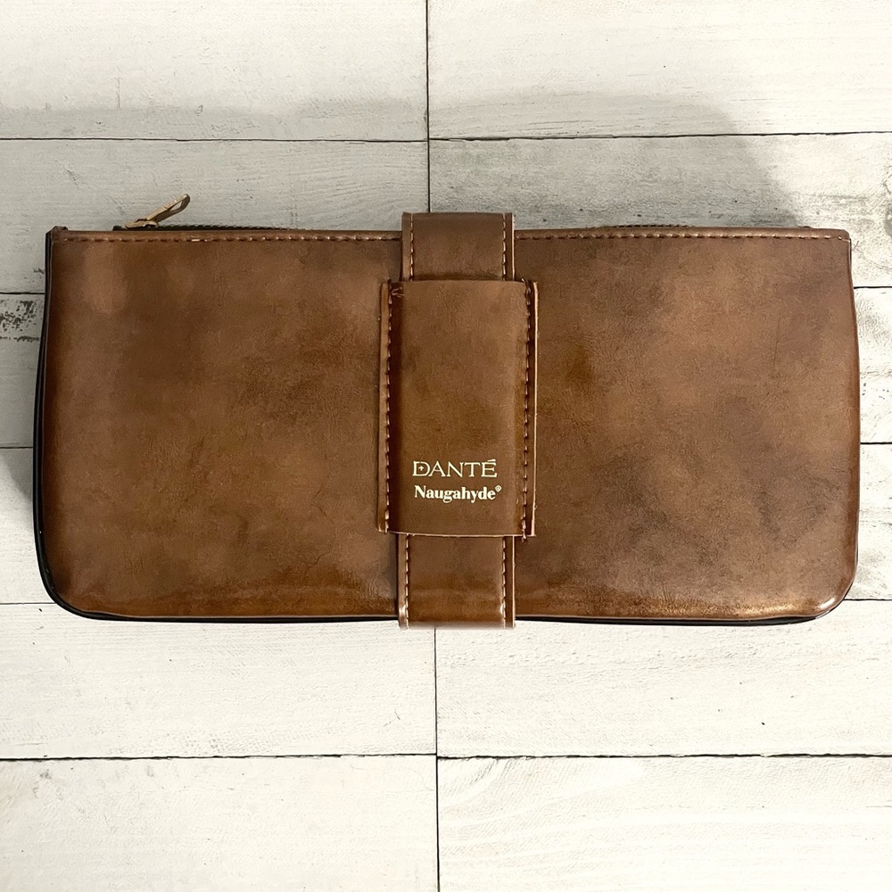 DANTÉ Vintage Naugahyde Travel Bill Organizer Clutch